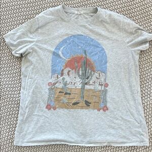 Maurices Light Gray Ribbed T-Shirt